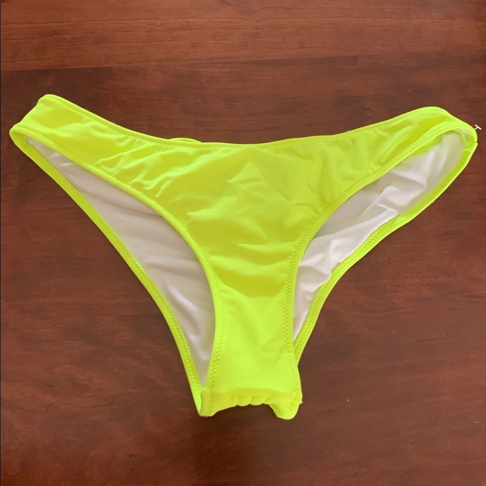 neon yellow victoria’s secret bikini bottoms